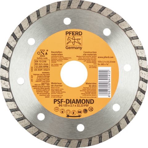 PFERD DIAMOND BLADE CONTINUOUS DG 115 X 1.9 X 22.23 PSF